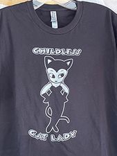 Childless Cat Lady Black T-shirt