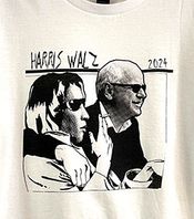 Sonic Harris Walz White T-shirt updated Sonic Kamala design 